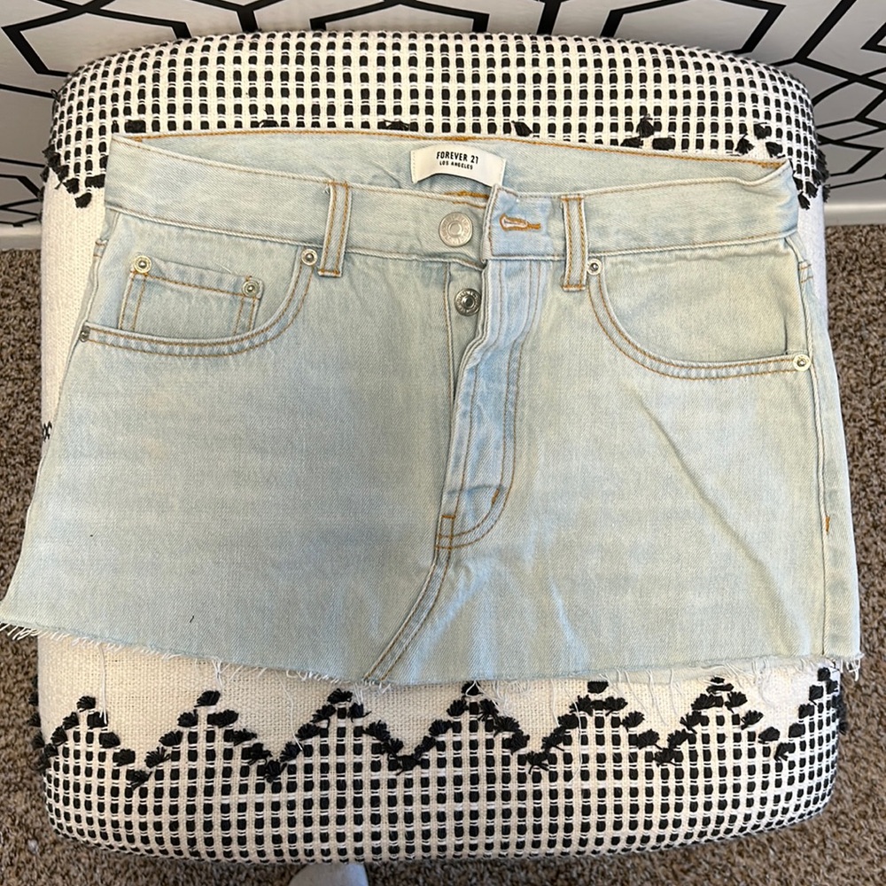 Denim mini skirt